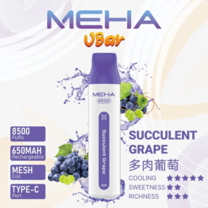 多肉葡萄 - MEHA魅嗨 - ubar小白條拋棄式8500口 MEHA魅嗨拋棄式8500口